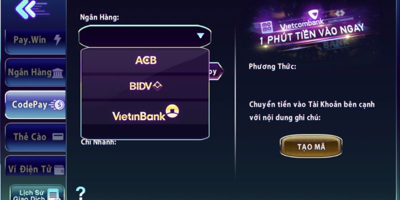 Vô cùng nhanh chóng khi nạp Codepay